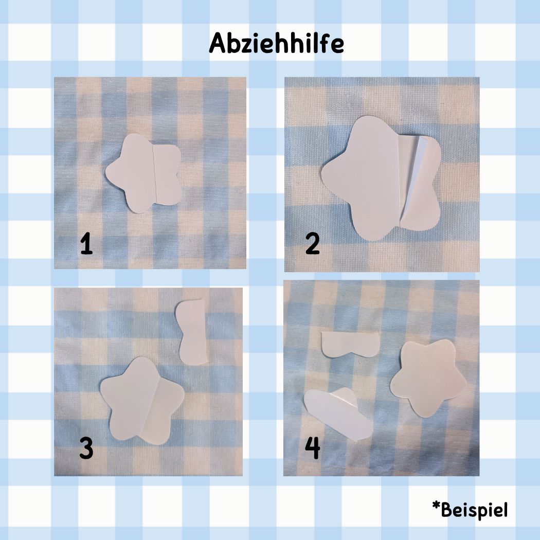 Add-on - Rückseitenschnitt für leichteres Ablösen kindafcreations