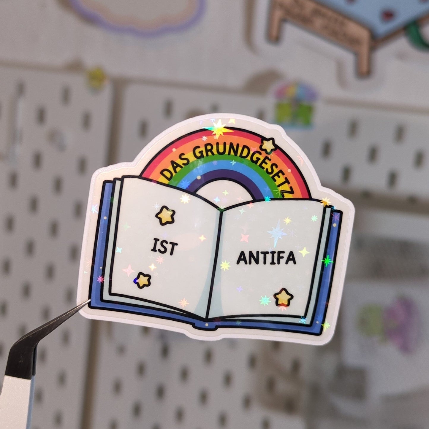 Das Grundgesetz | Holo Vinyl Sticker kindafcreations