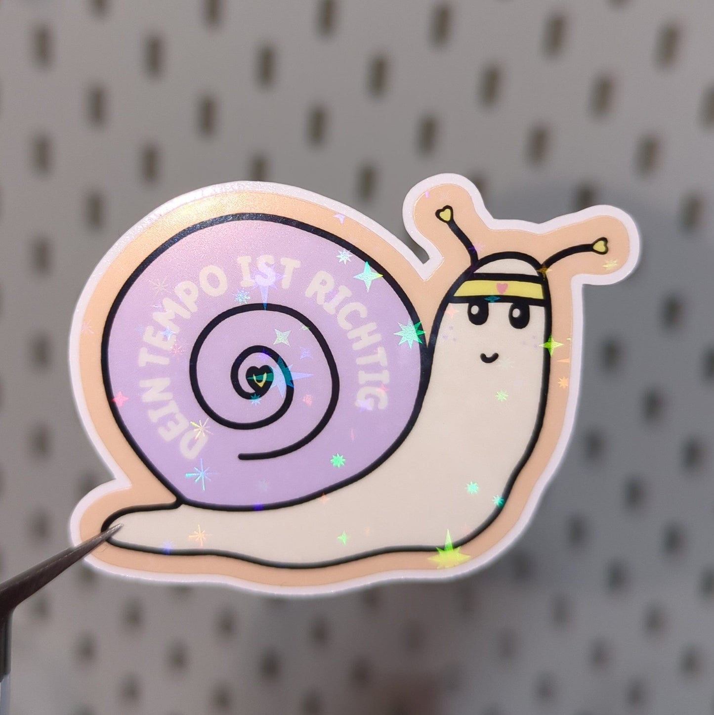 Dein Tempo ist richtig | Schnecke | Holo Vinyl Sticker kindafcreations