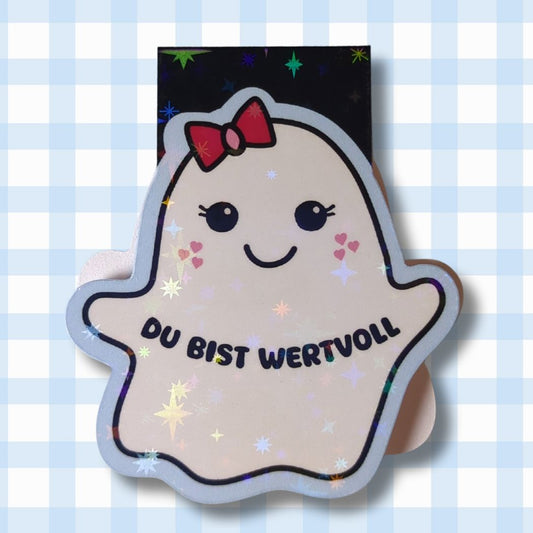 "Du bist wertvoll" Gespenst - Magnetisches Lesezeichen Magnetisches Lesezeichen kindafcreations