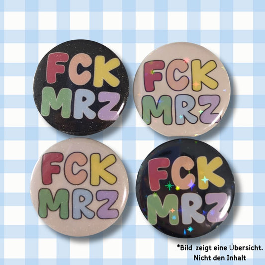 FCK Merz - Holo / Glitzer Button Button kindafcreations