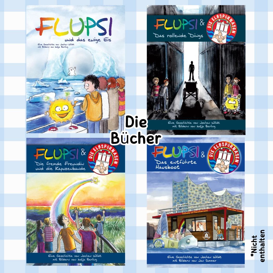 Gratis Glitzer-Lesezeichen / Flupsi & die Elbspürnasen kindafcreations