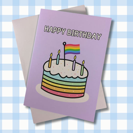 Happy Birthday - Lila - Grußkarte Grußkarte kindafcreations