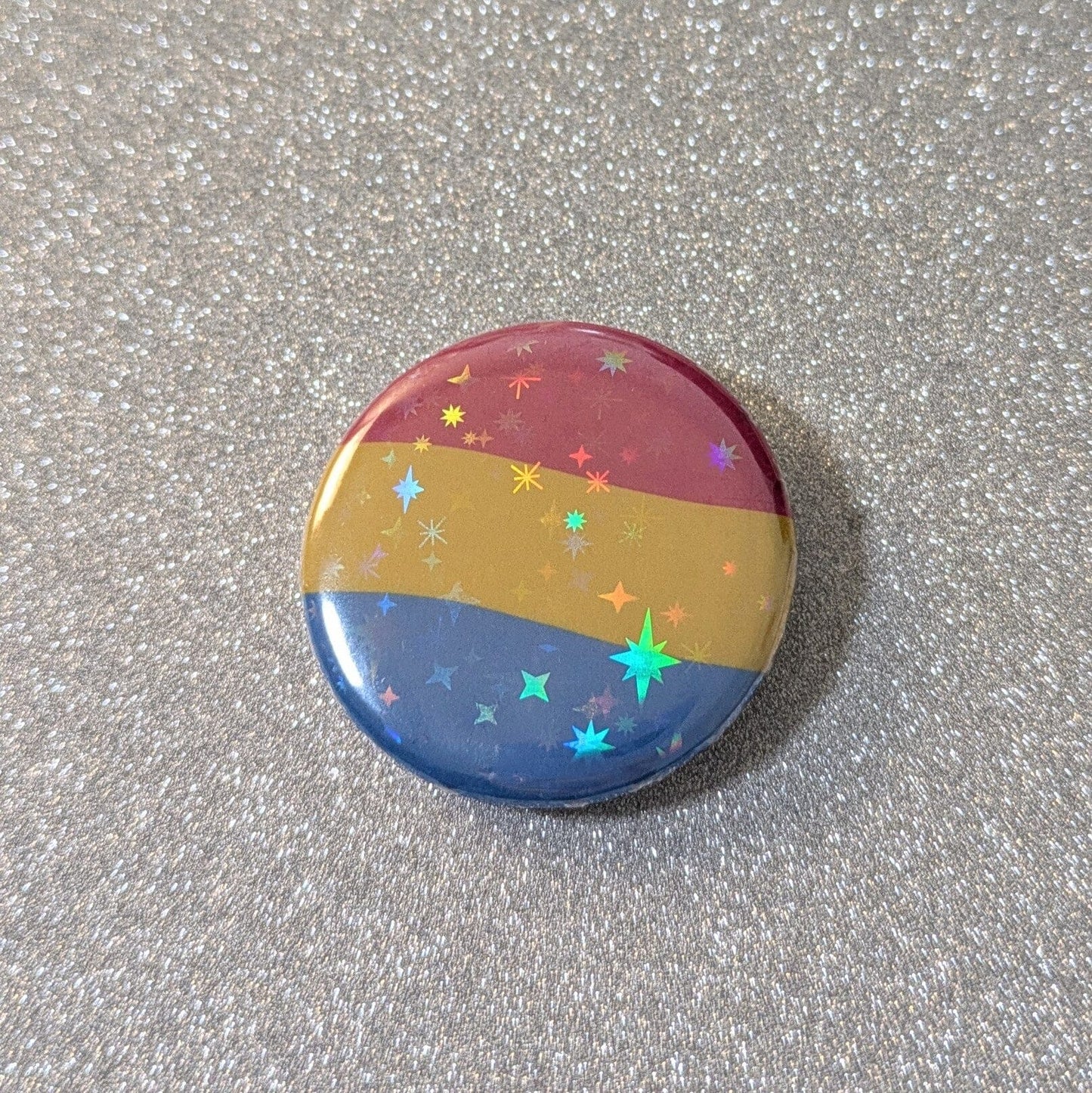 Holo Glitzer Button - Pride Flaggen - verschiedene kindafcreations Pan