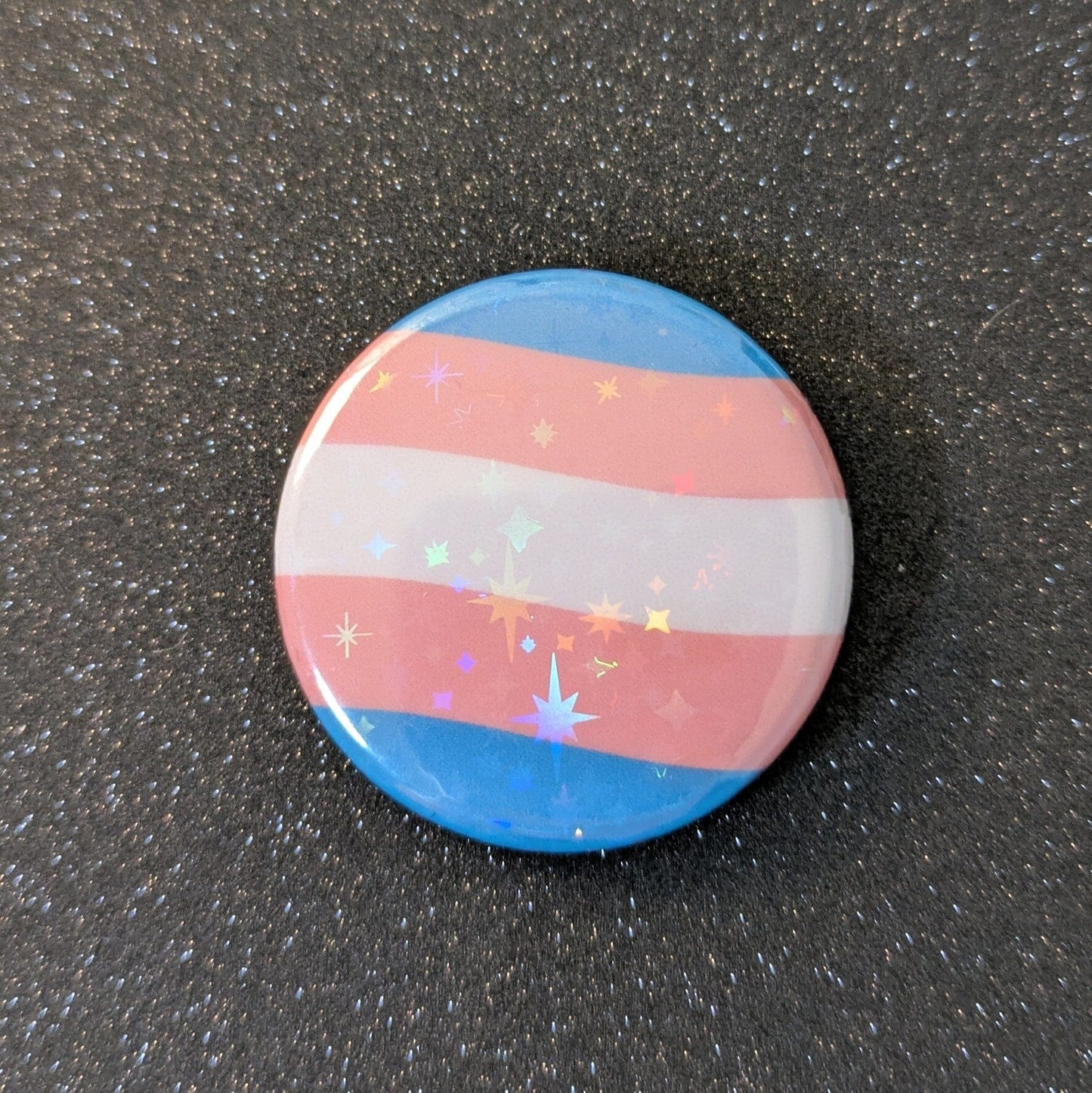 Holo Glitzer Button - Pride Flaggen - verschiedene kindafcreations Trans