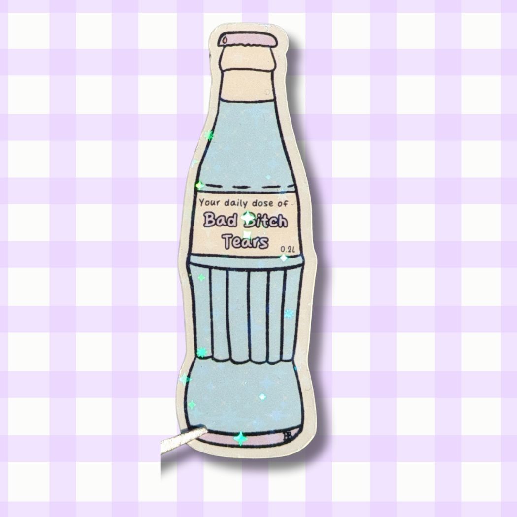 Holo Glitzer Vinyl Sticker - Bad Bitch Tears Sticker kindafcreations