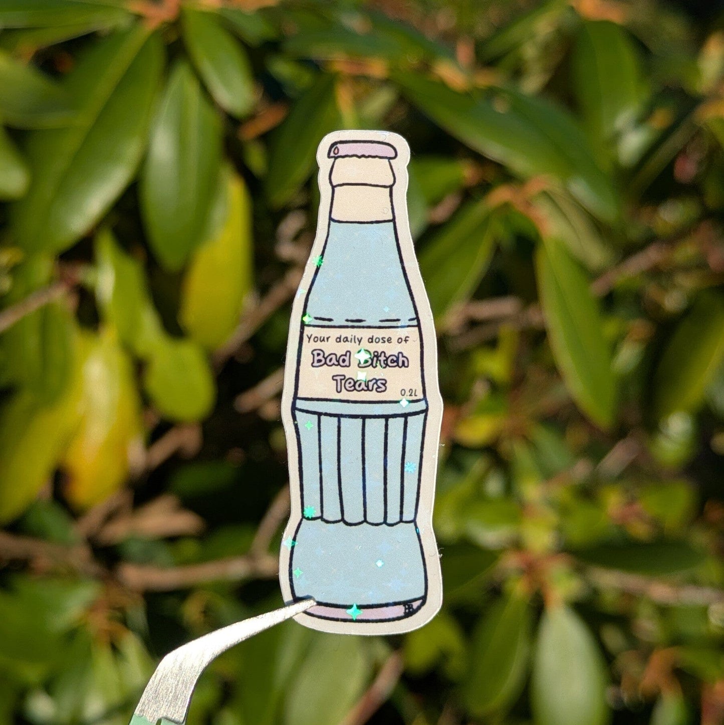 Holo Glitzer Vinyl Sticker - Bad Bitch Tears Sticker kindafcreations