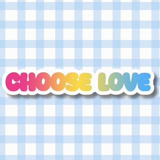Holo Glitzer Vinyl Sticker - Choose love - Pansexuell Sticker kindafcreations