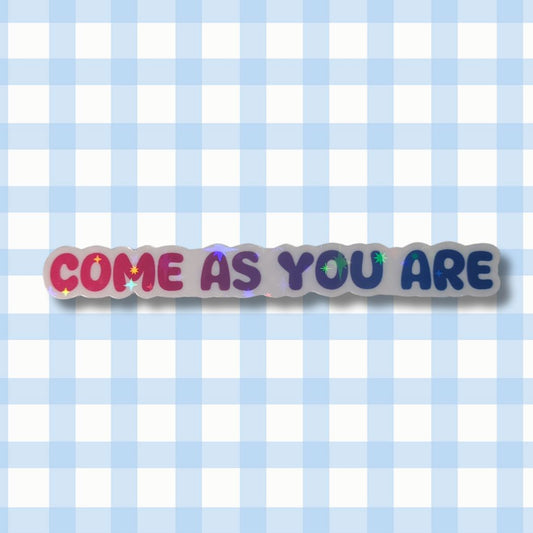 Holo Glitzer Vinyl Sticker - Come as you are - Bisexuell Sticker kindafcreations