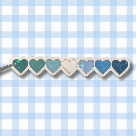 Holo Glitzer Vinyl Sticker - Herzen - Gay Sticker kindafcreations