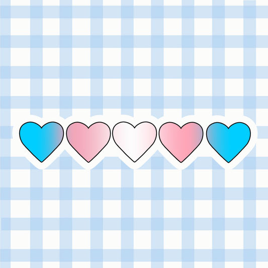 Holo Glitzer Vinyl Sticker - Herzen - Trans kindafcreations