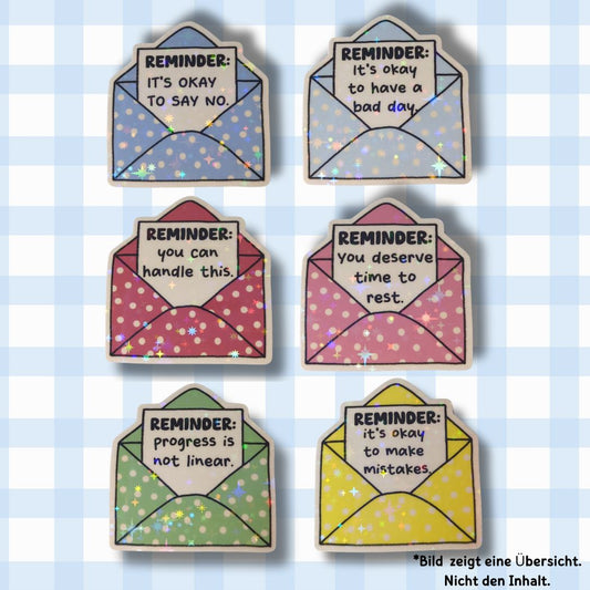 Holo Glitzer Vinyl Sticker - Little Reminder - Briefe kindafcreations