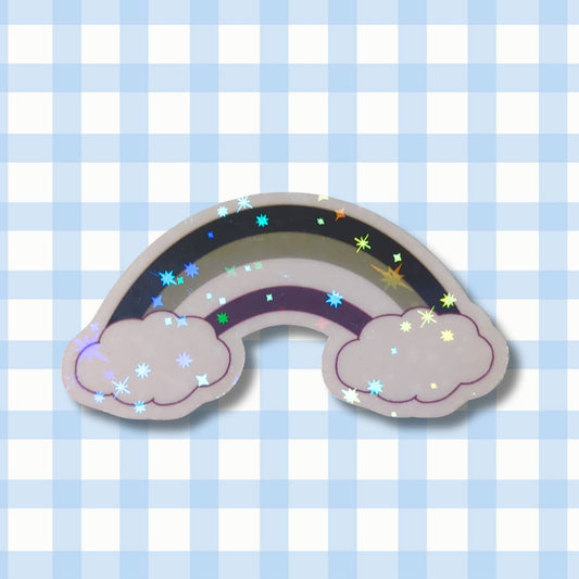 Holo Glitzer Vinyl Sticker - Regenbogen - Asexuell Flagge kindafcreations