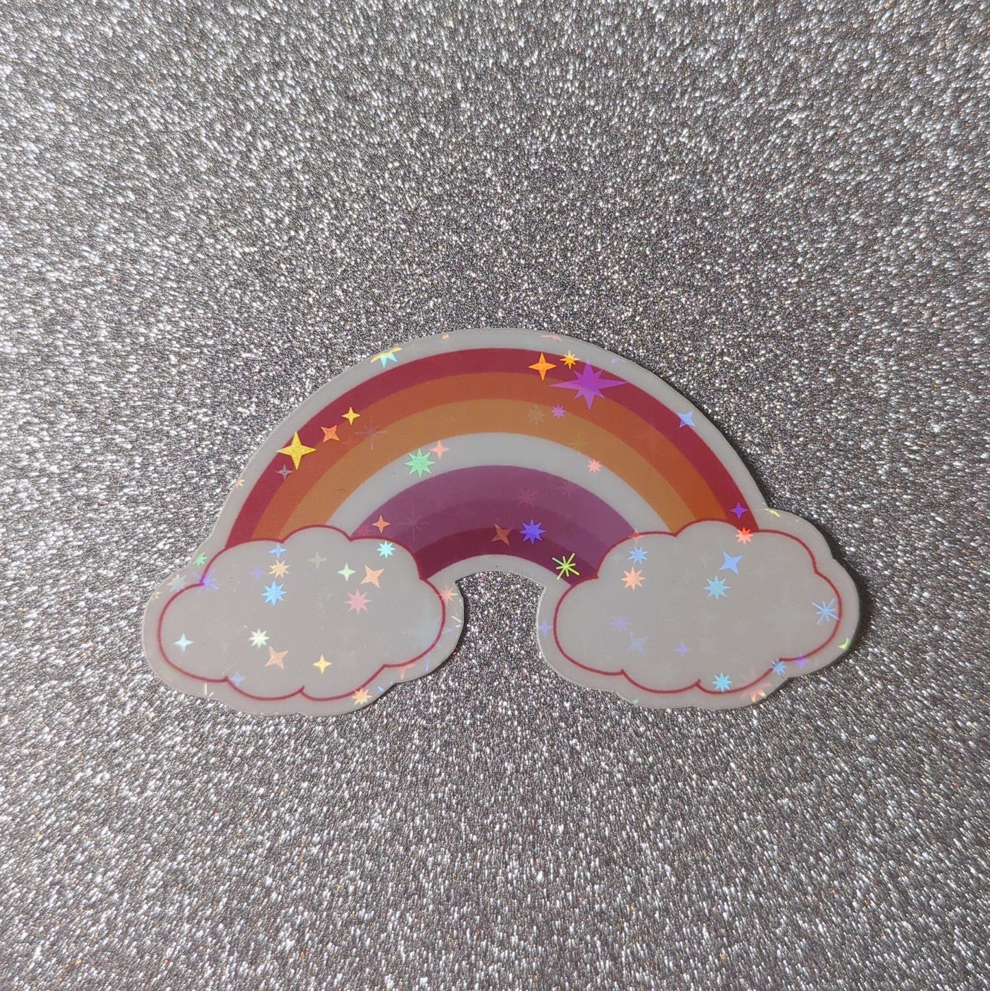 Holo Glitzer Vinyl Sticker - Regenbogen - Lesbisch Sticker kindafcreations