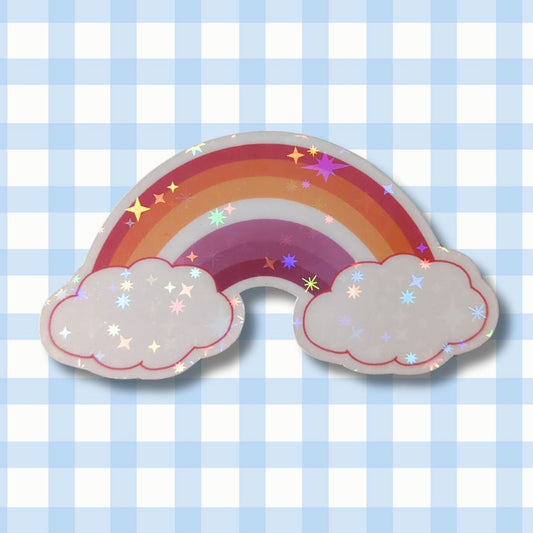 Holo Glitzer Vinyl Sticker - Regenbogen - Lesbisch Sticker kindafcreations