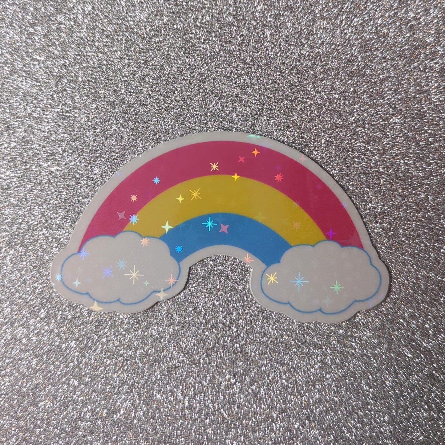 Holo Glitzer Vinyl Sticker - Regenbogen - Pansexuell Sticker kindafcreations