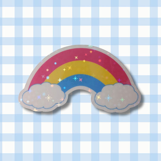 Holo Glitzer Vinyl Sticker - Regenbogen - Pansexuell Sticker kindafcreations