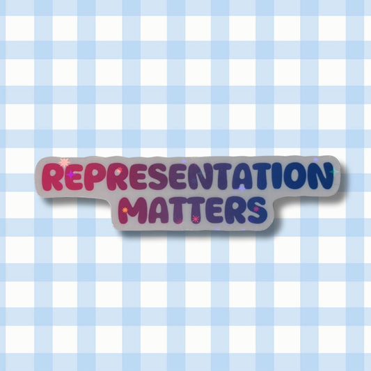 Holo Glitzer Vinyl Sticker - Representation Matters - Bisexuell Sticker kindafcreations