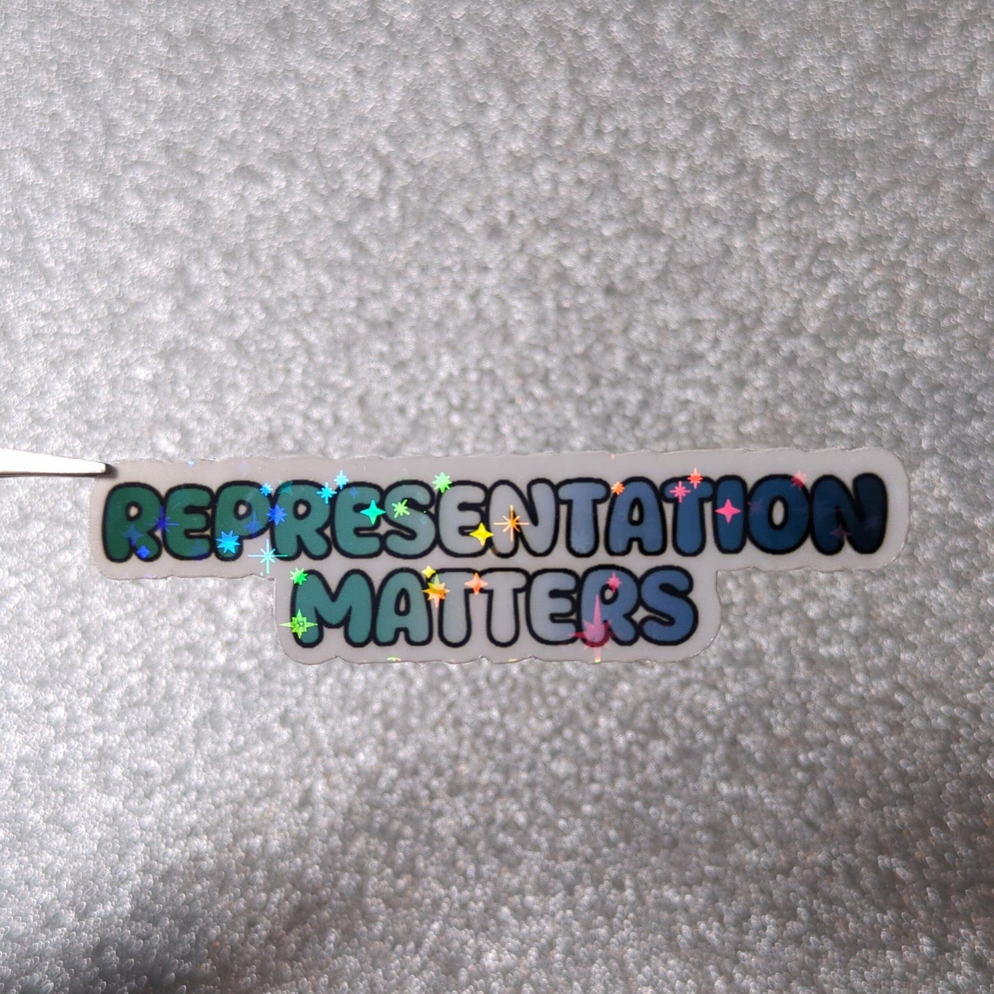 Holo Glitzer Vinyl Sticker - Representation Matters - Gay Sticker kindafcreations