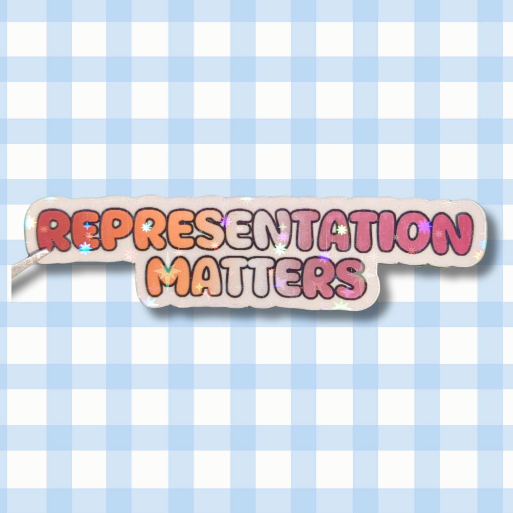 Holo Glitzer Vinyl Sticker - Representation Matters - Lesbisch Sticker kindafcreations