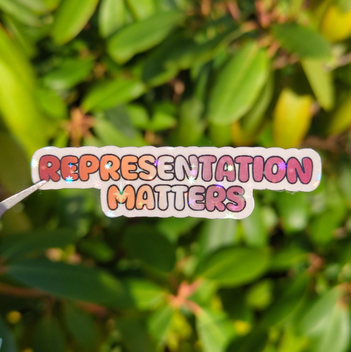 Holo Glitzer Vinyl Sticker - Representation Matters - Lesbisch Sticker kindafcreations