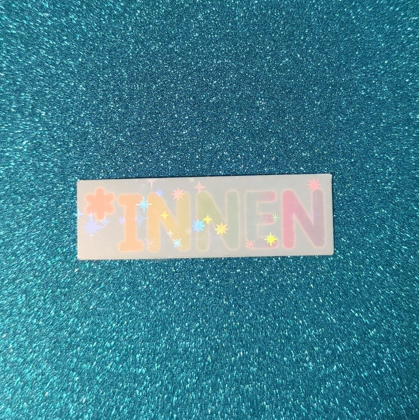 *innen - Holo Glitzer Vinyl Sticker Sticker kindafcreations Blau 10