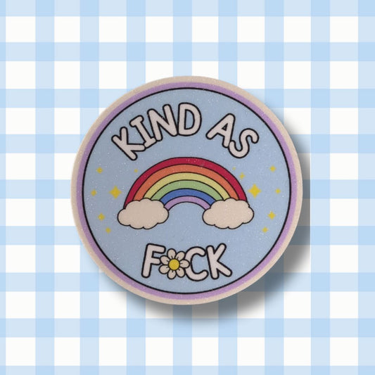 Kind as fck Sticker - Glitzer kindafcreations