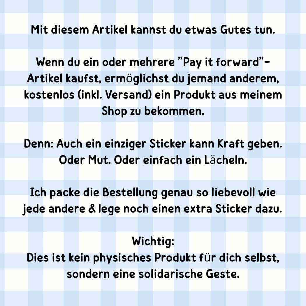 Pay it forward - Glitzer für alle! kindafcreations