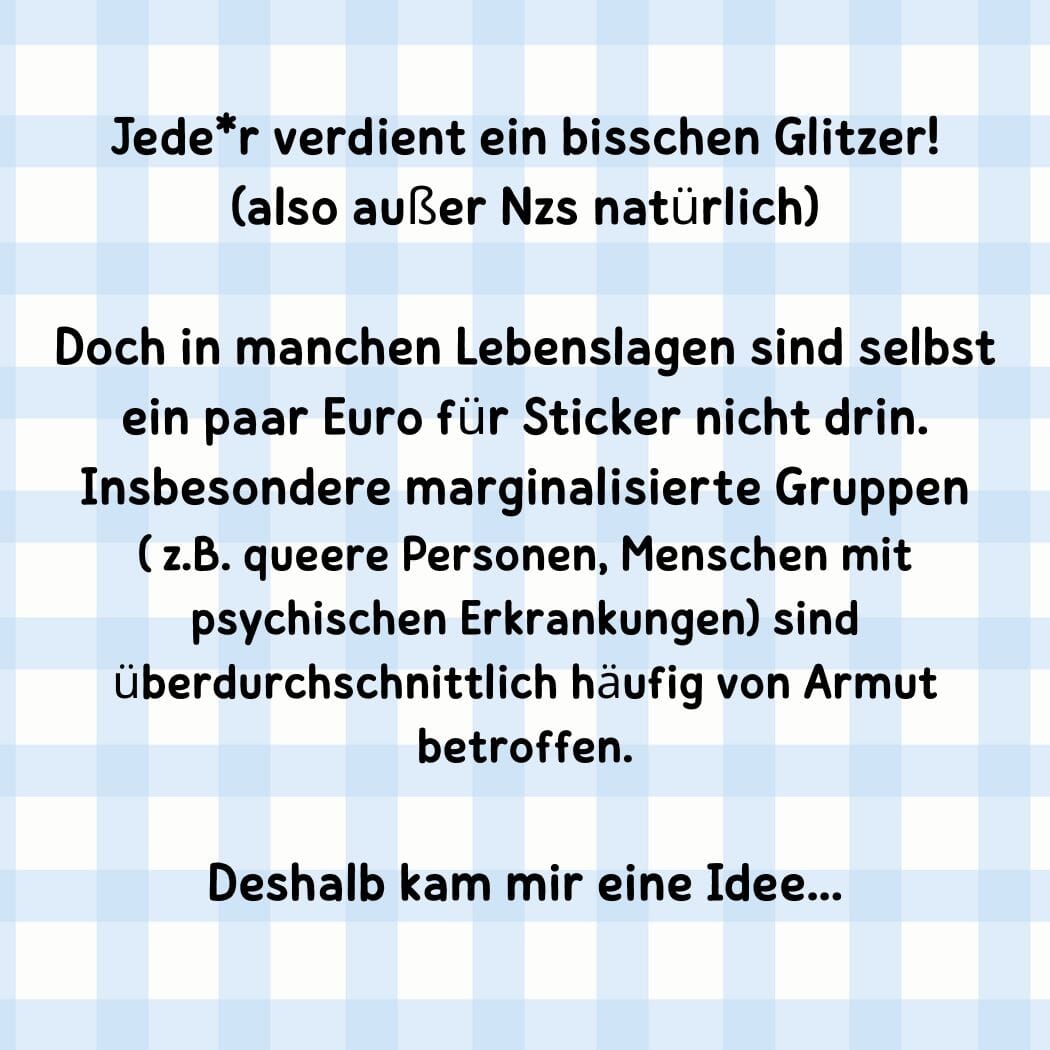 Pay it forward - Glitzer für alle! kindafcreations