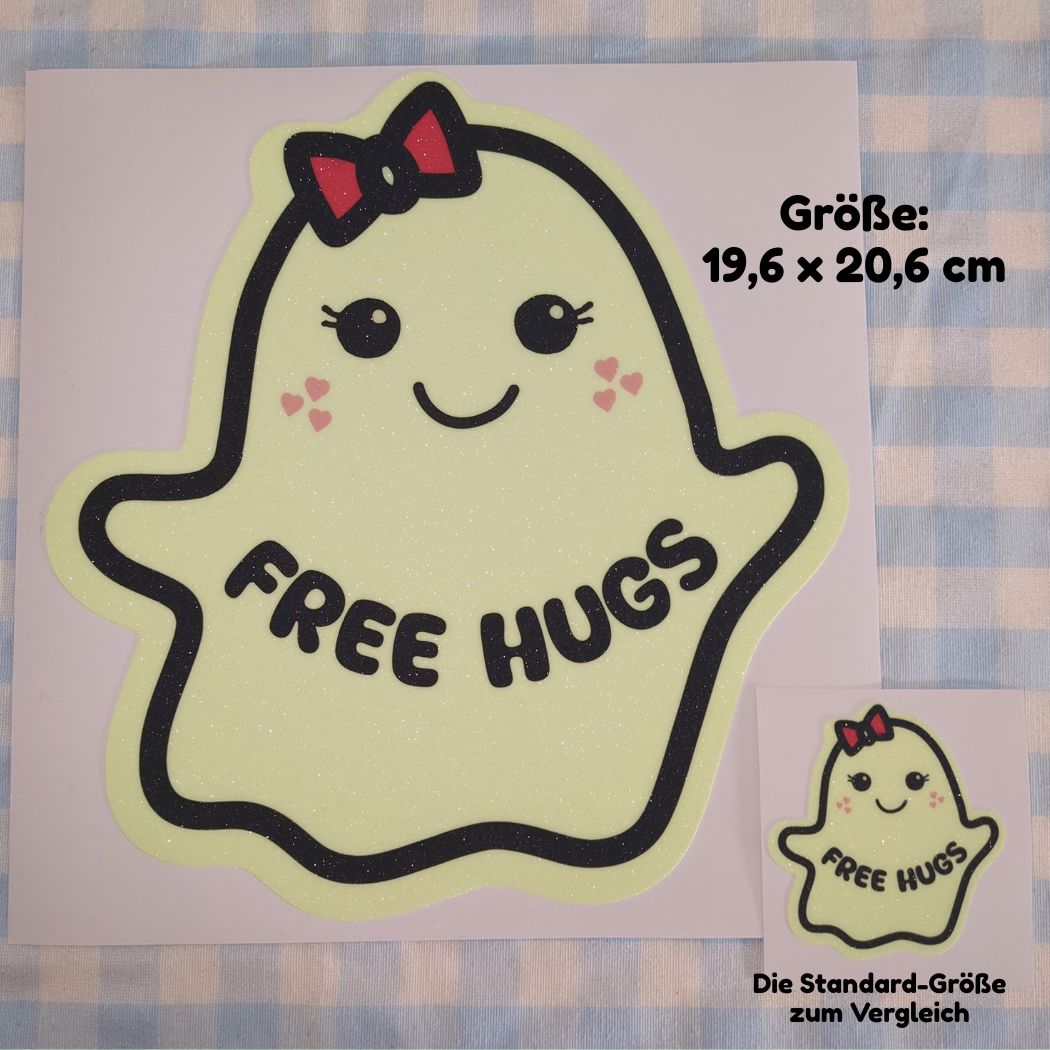 XL Glitzer-Sticker - GLOW IN THE DARK Sticker kindafcreations