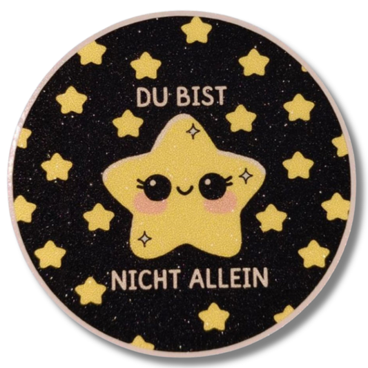 Du bist nicht allein - Sterne - Glitzer Vinyl Sticker
