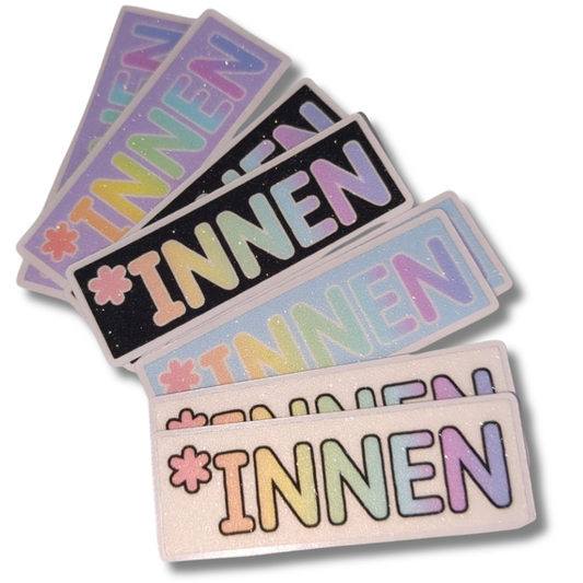 *innen - Glitzer Vinyl Sticker