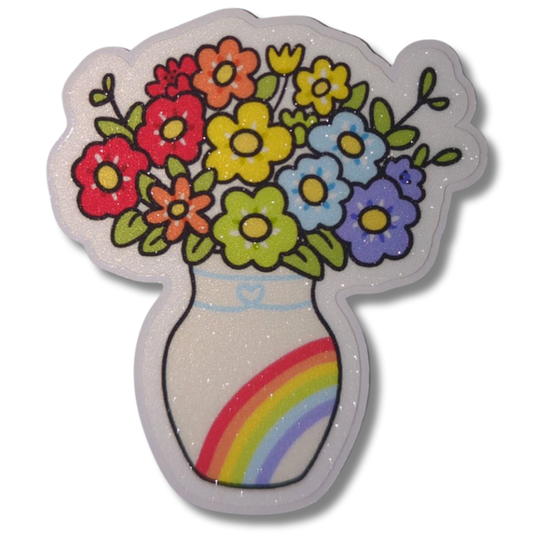 Pride Blumenvase | Glitzer Vinyl Sticker
