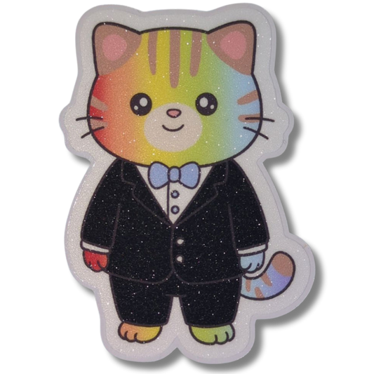 Pride Katze |Glitzer Vinyl Sticker