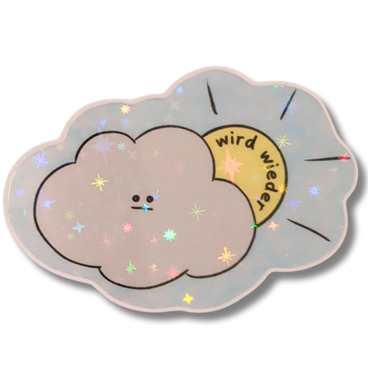 Wird wieder - Wolke - Holo Vinyl Sticker