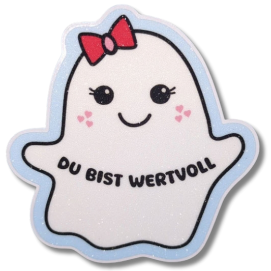 Geist - Du bist wertvoll - Glitzer Vinyl Sticker