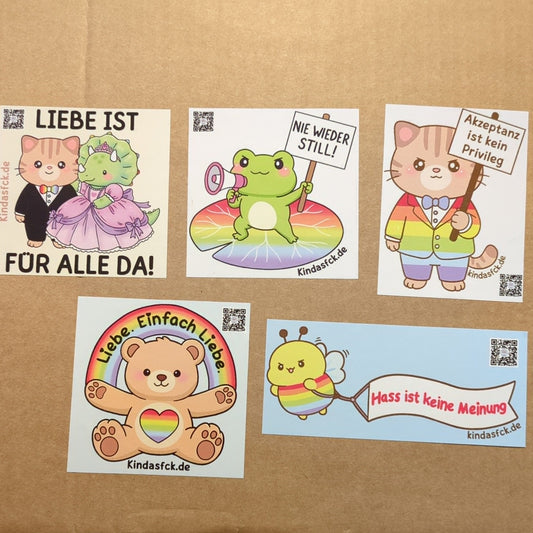 50 Stück | Outdoor Sticker kindafcreations 50 Stück - Gemischt 