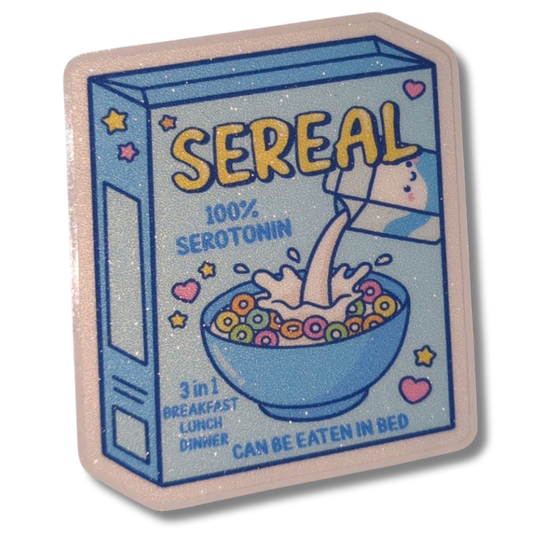 Holo Glitzer Vinyl Sticker - Sereal  Serotonin  Müsli