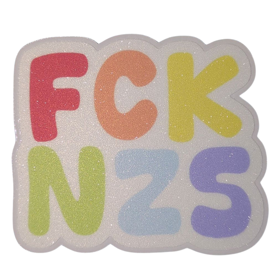 FCK NZS | Bunt | Glitzer Vinyl Sticker