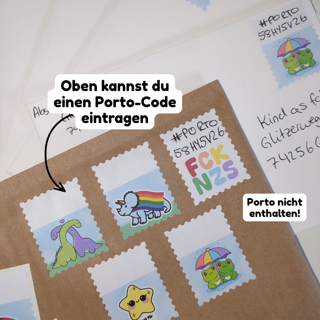 Briefmarken - Sticker | Porto kompatibel kindafcreations 