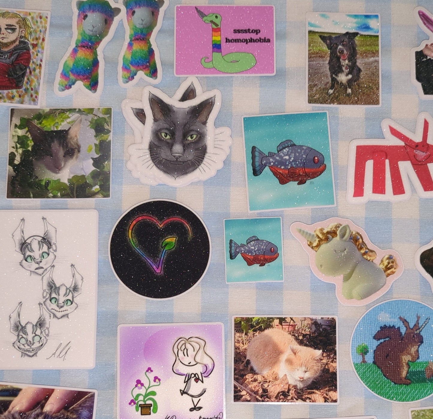 Deine eigenen Glitzer-Sticker - Auftragsarbeiten kindafcreations 