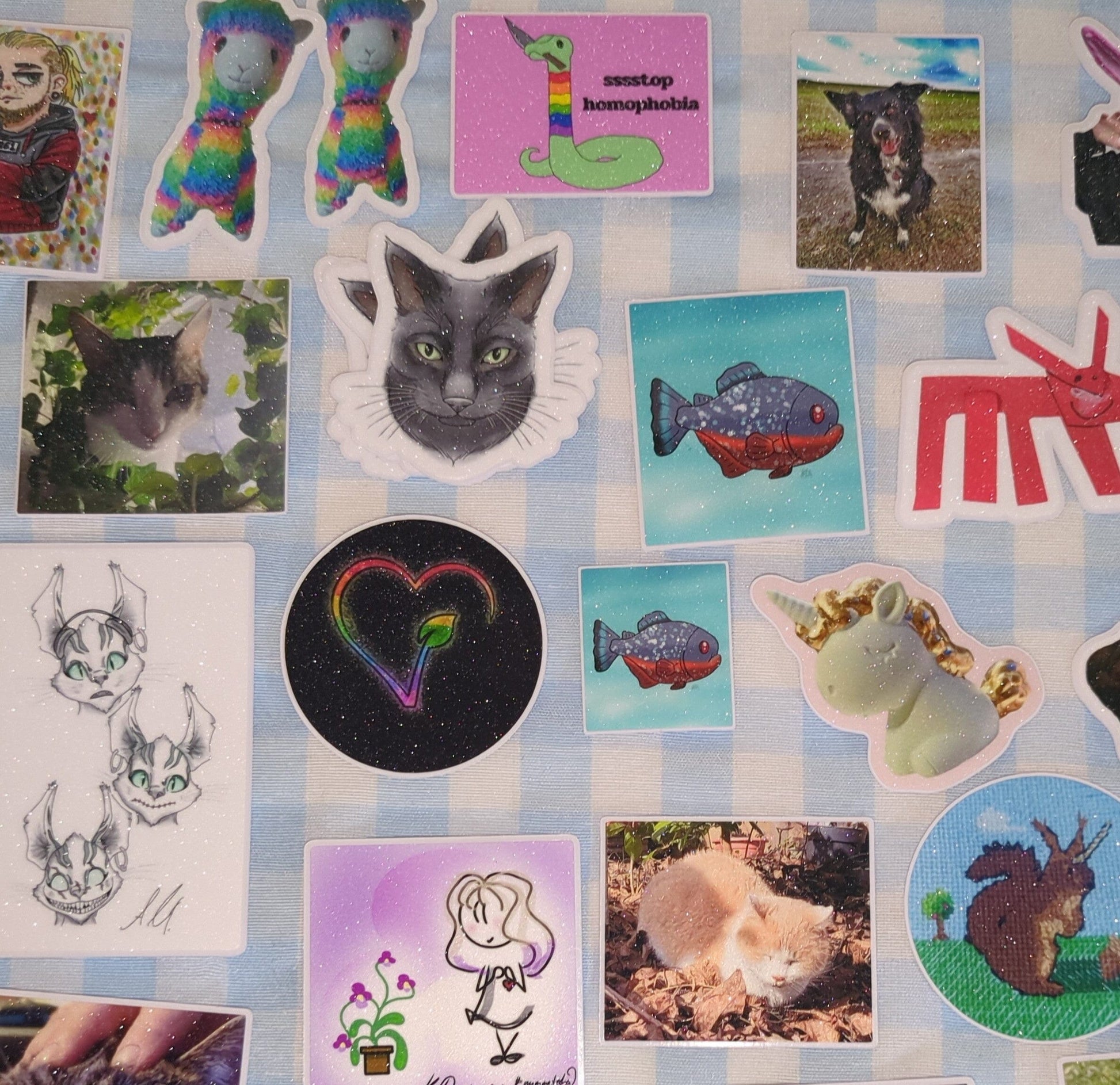 Deine eigenen Glitzer-Sticker - Auftragsarbeiten kindafcreations 
