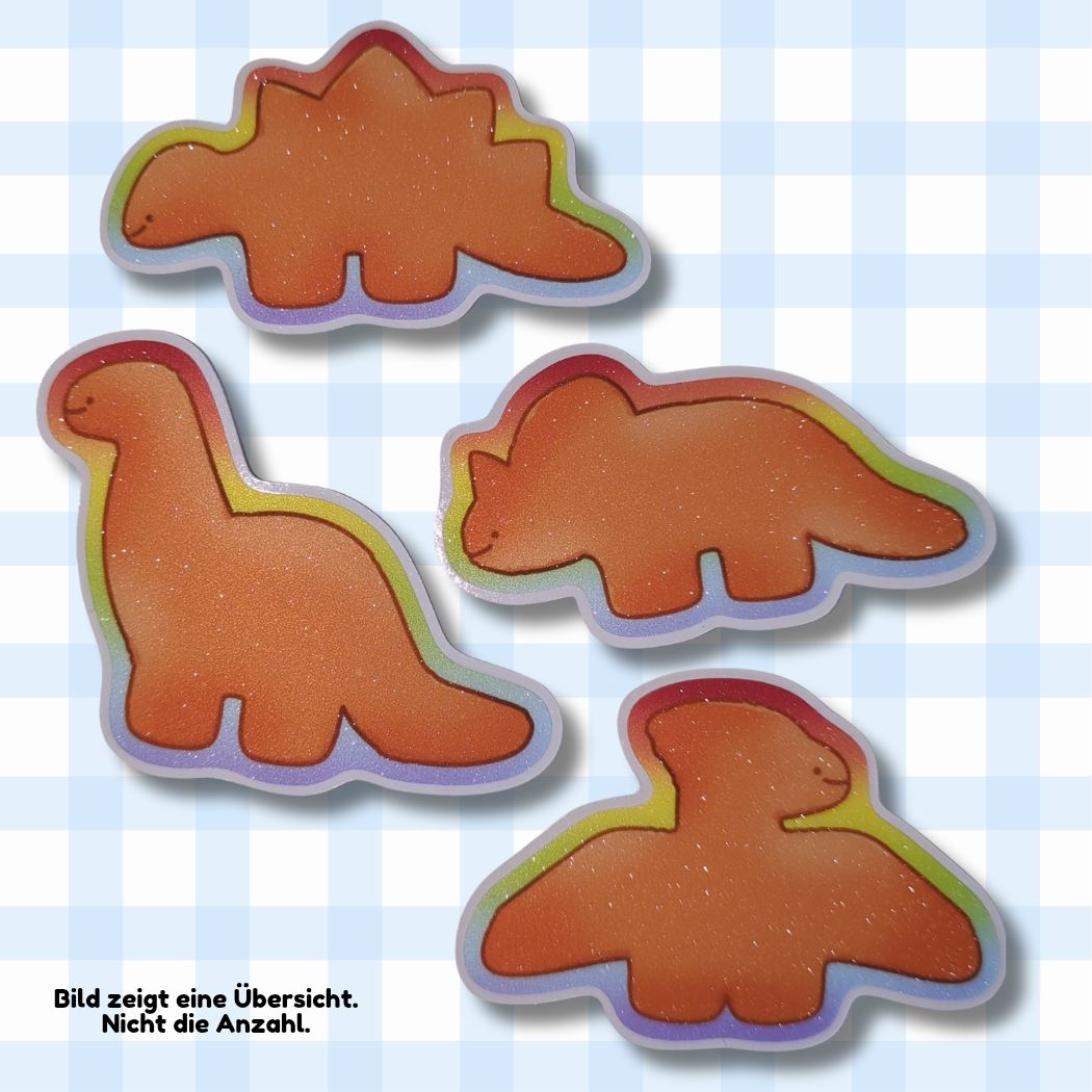 Dino Nuggets |Glitzer Vinyl Sticker Sticker kindafcreations 