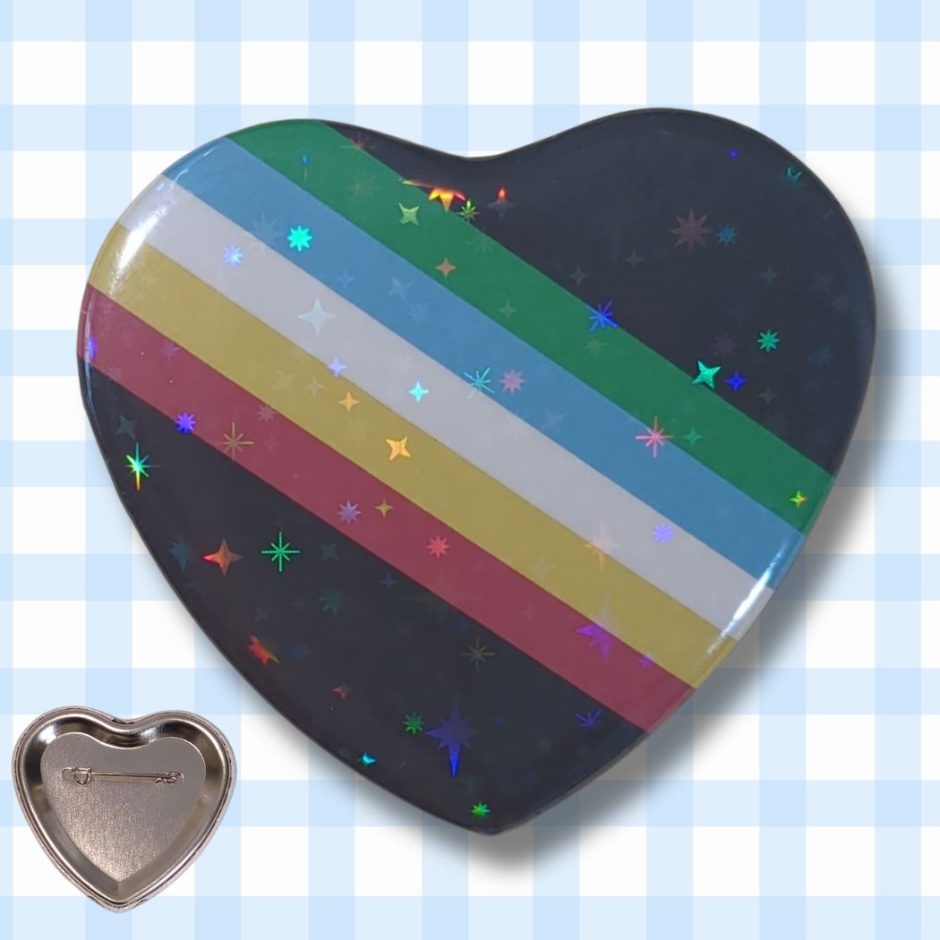 Disability Pride Flag |Holo Herz-Button kindafcreations 