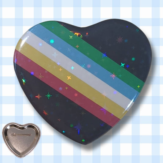 Disability Pride Flag |Holo Herz-Button kindafcreations 