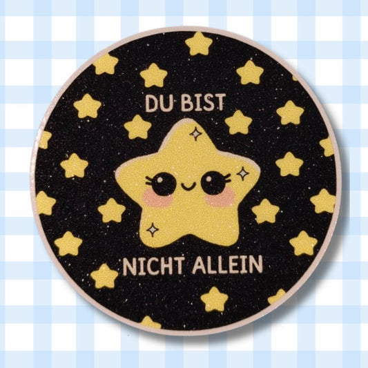 Du bist nicht allein - Sterne - Glitzer Vinyl Sticker kindafcreations 