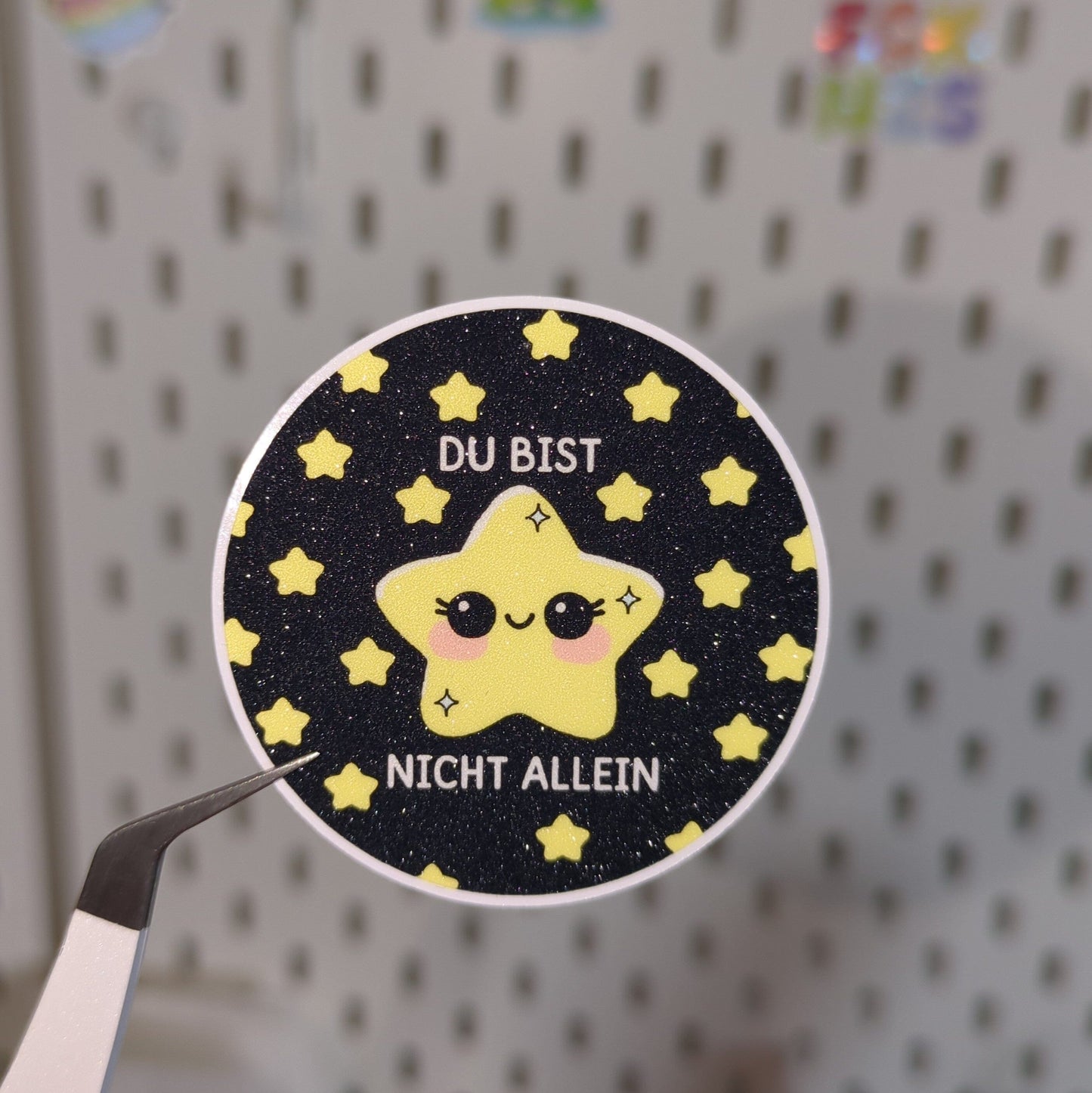 Du bist nicht allein - Sterne - Glitzer Vinyl Sticker kindafcreations 