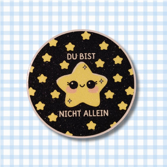 Du bist nicht allein - Sterne - Glitzer Vinyl Sticker kindafcreations 