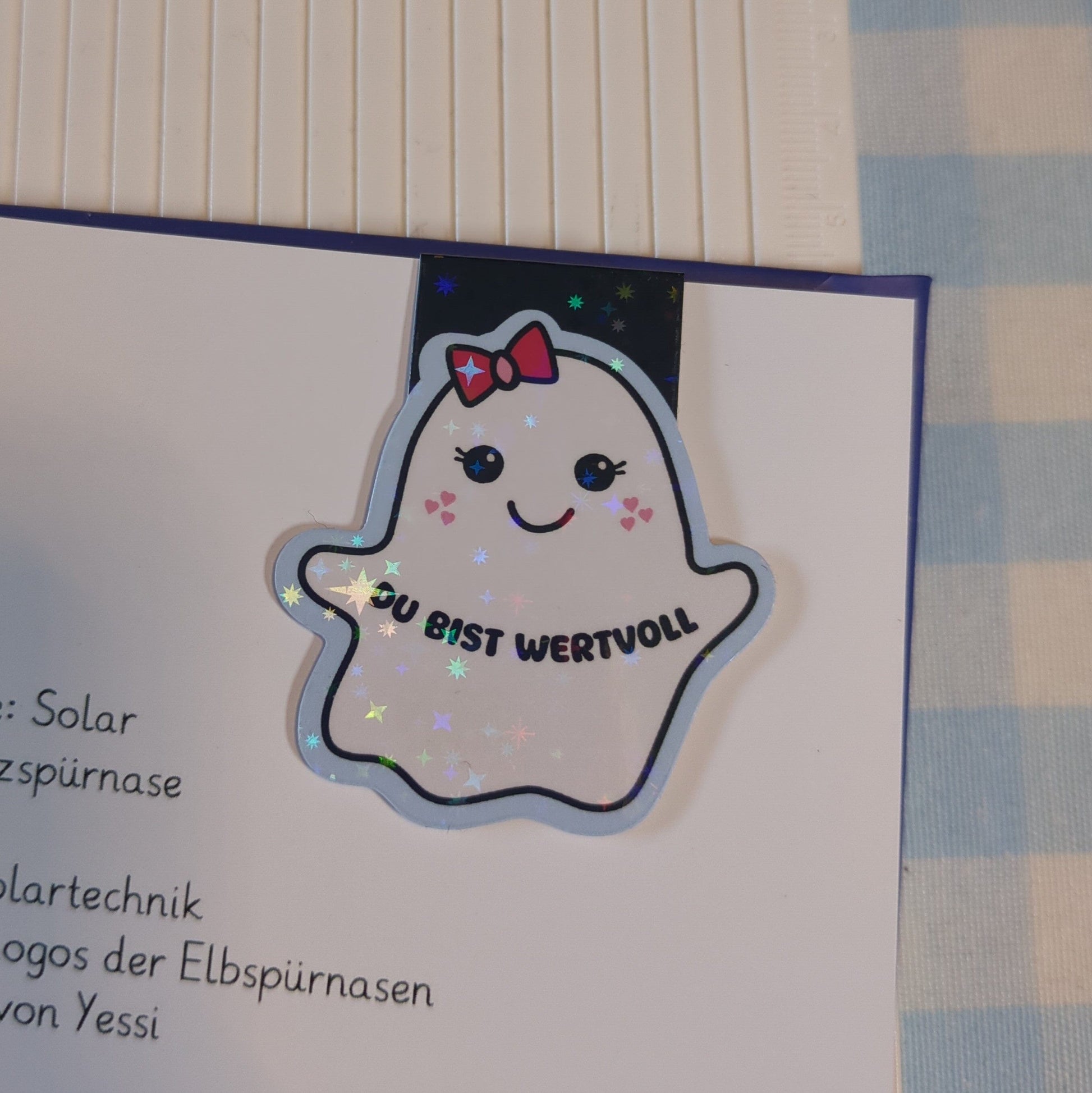 "Du bist wertvoll" Gespenst - Magnetisches Lesezeichen Magnetisches Lesezeichen kindafcreations 