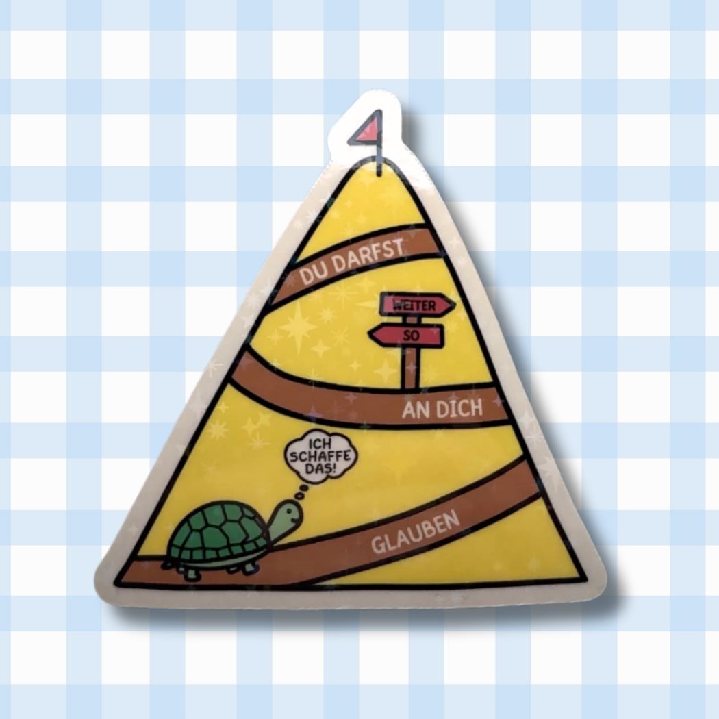 Du darfst an dich glauben - Schildkröte- Holo Vinyl Sticker kindafcreations 